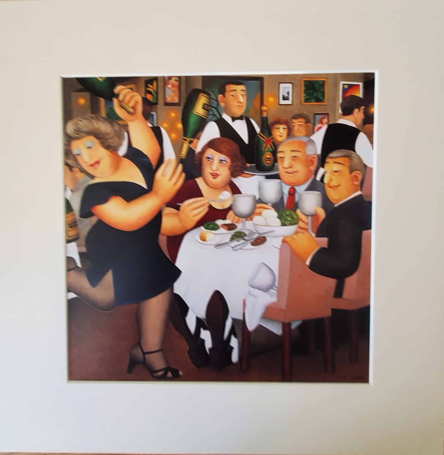 Dining out Mounted Print Beryl Cook Prints
