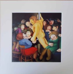 Ladies night mounted print