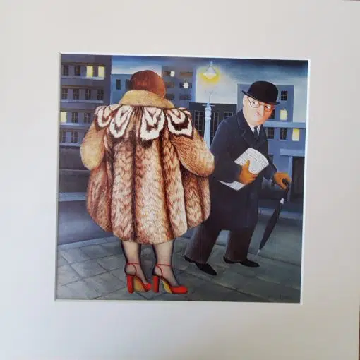 My Fur Coat Mounted Print