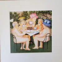 Tea in the Garden mounted print