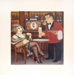 Cafe Tortini Mounted Print