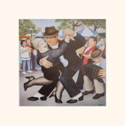 Tango in San Telmo Mounted Print