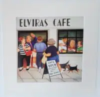 Elviras Cafe mounted print