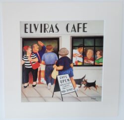 Elviras Cafe mounted print
