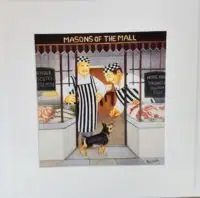 Masons of the Mall mounted print