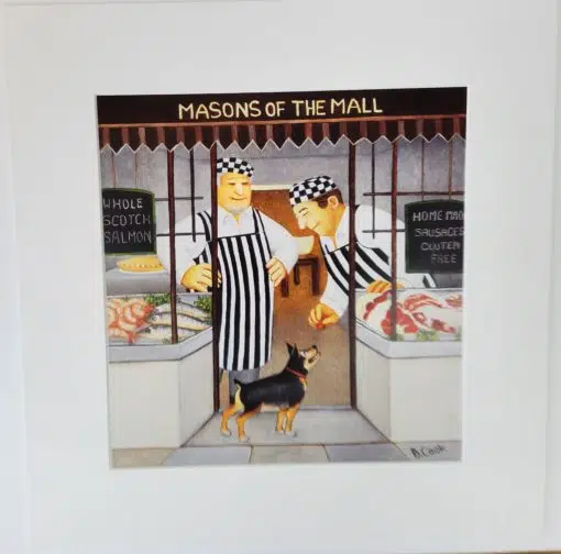 Masons of the Mall mounted print