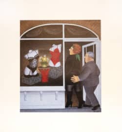 Lingerie Shop Mounted Print
