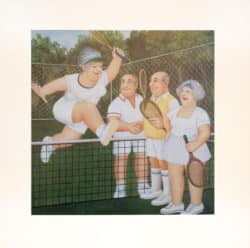 Mixed Doubles Mounted Print
