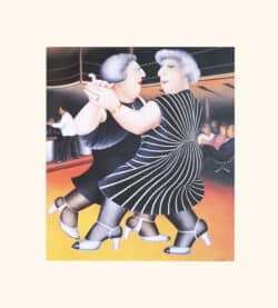 Dancing on the QE2 Mounted Print