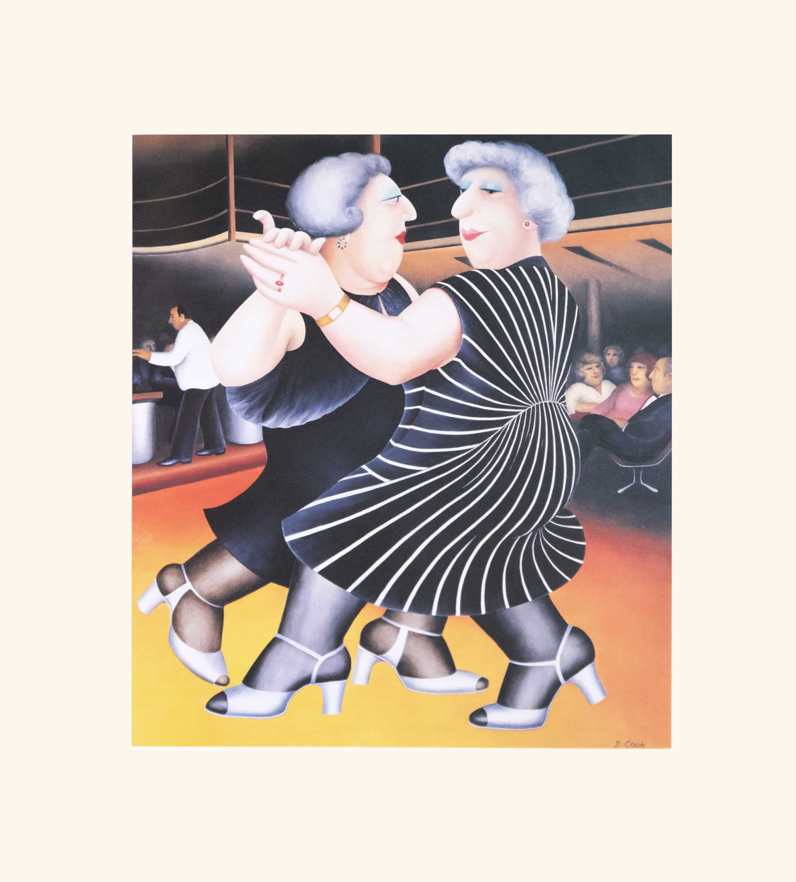 Dancing on the QE2 Mounted Print