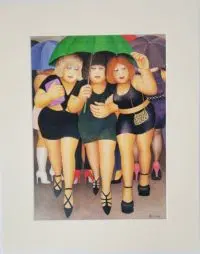 Clubbing in the Rain mounted print
