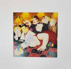 Roulette mounted print