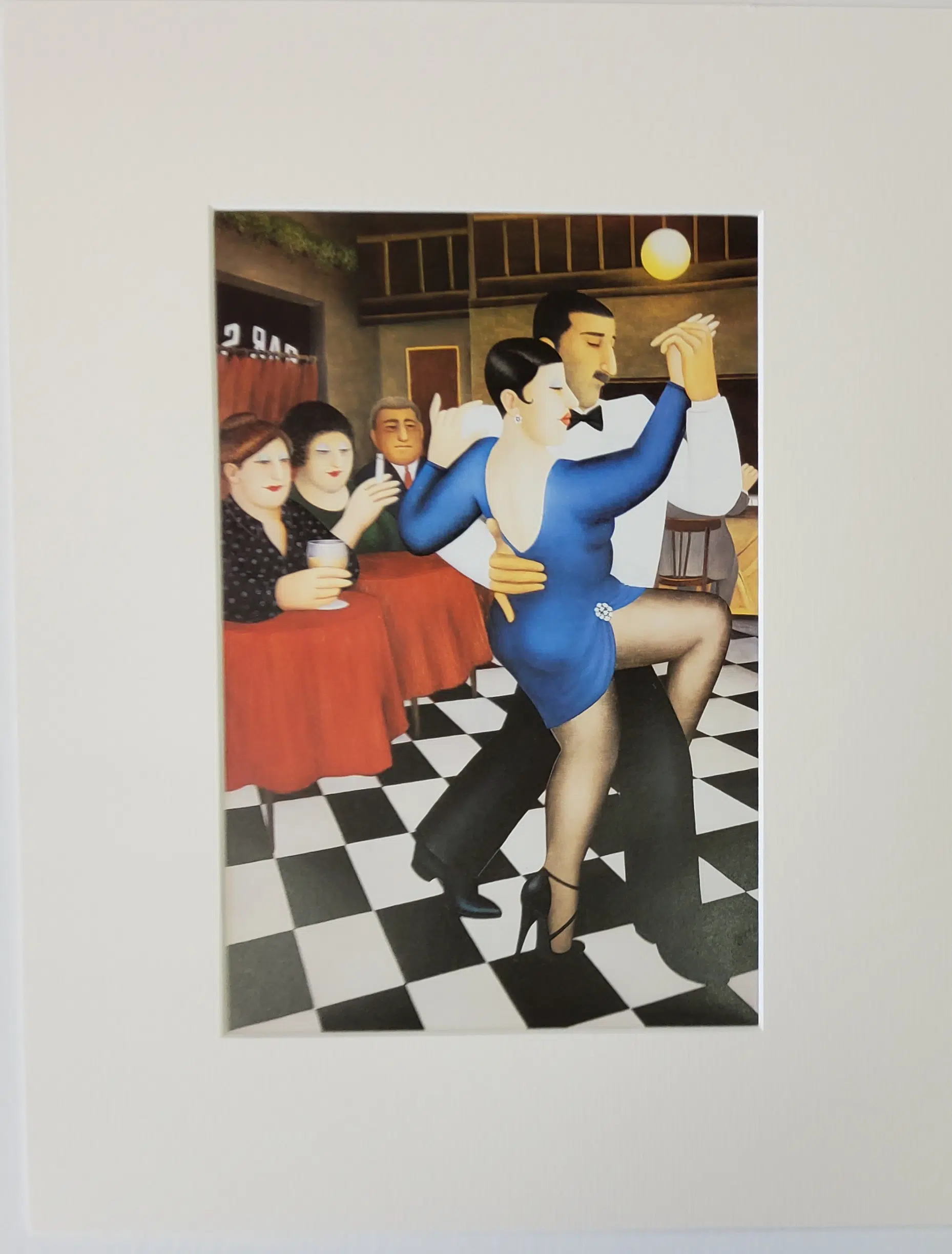 Tango Bar Sur mounted print
