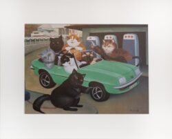 Ruby's Wheels Mounted Print