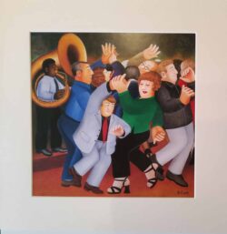 Jiving to Jazz Mounted Print