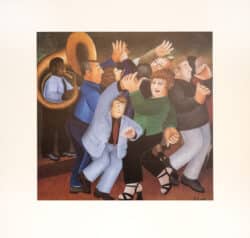 Jiving to Jazz Mounted Print