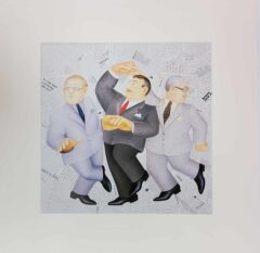 Men Dance Mounted Print