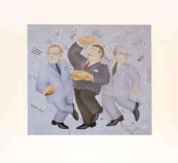 Men Dance Mounted Print