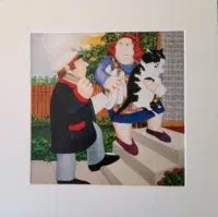 Morning Delivery Mounted Print