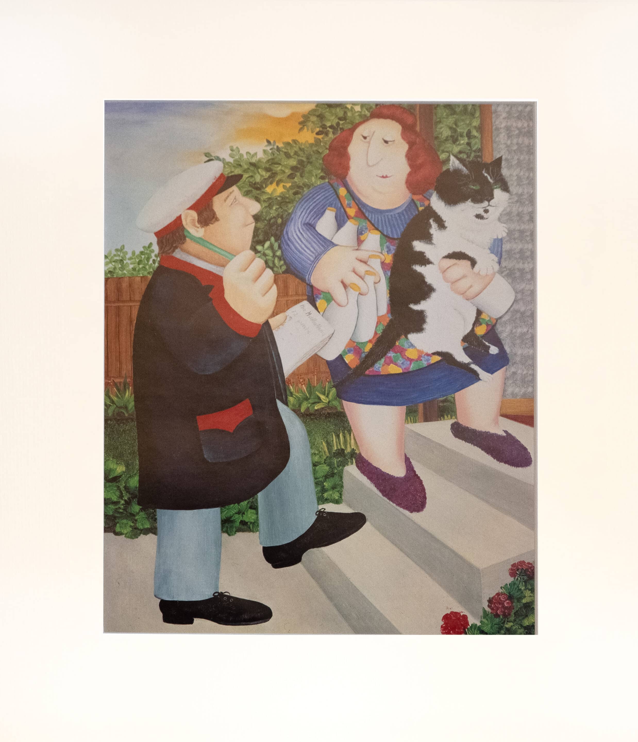 Morning Delivery Mounted Print