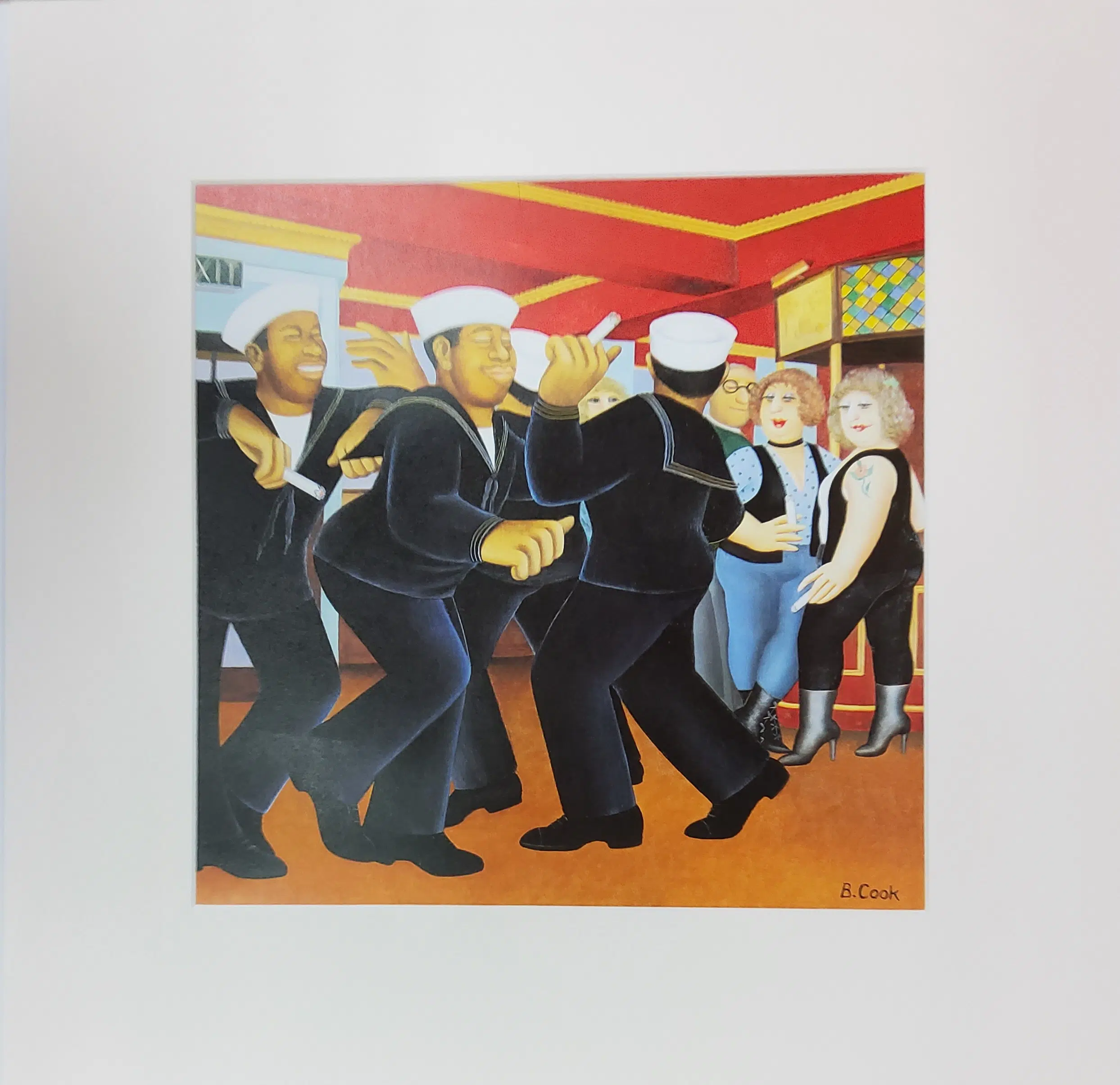 Sailors Dance Mounted Print