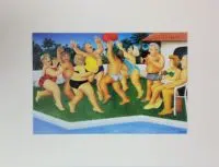 Pool Games Mounted Print