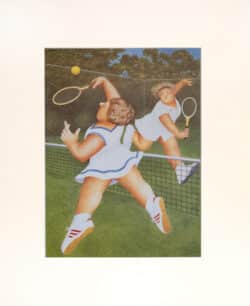 Ladies Tennis Mounted Print