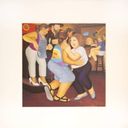 Doing the Cajun Two Step Mounted Print