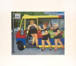 Bus Stop Mounted Print