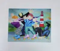 Punks on the Hoe Mounted Print