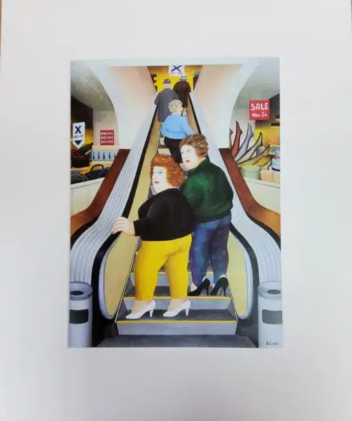 The Escalator Mounted Print