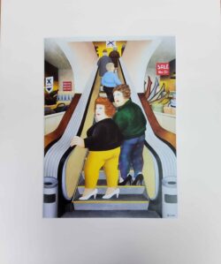 The Escalator Mounted Print