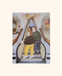 The Escalator Mounted Print