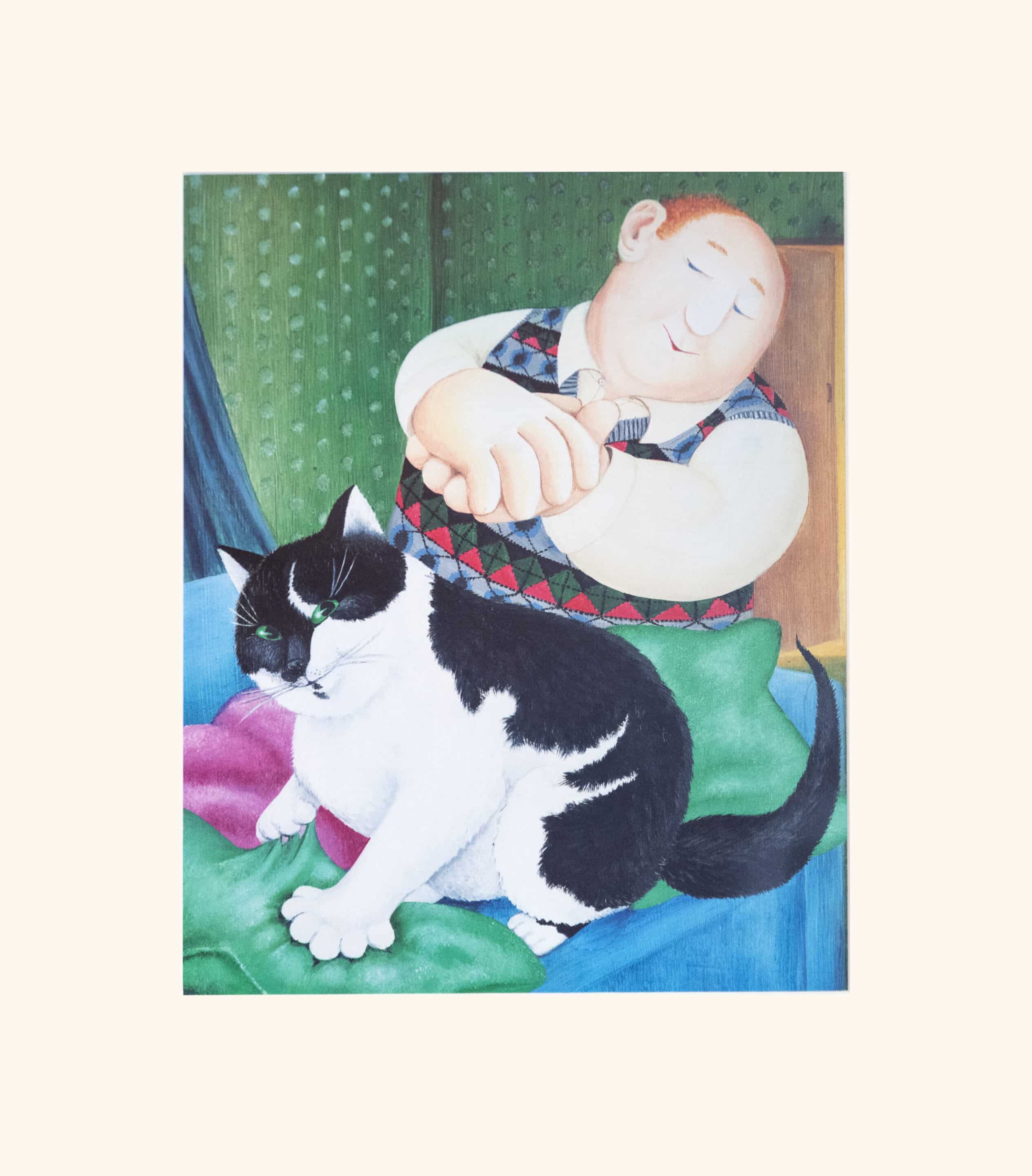 Contented Couple Mounted Print