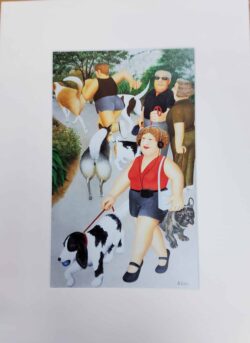 Dogs in the Park Mounted Print
