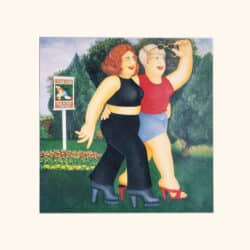 Girls on the Hoe Mounted Print