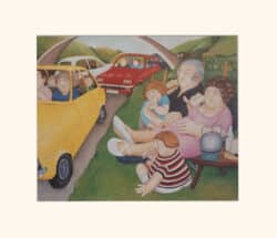 Picnic Mounted Print