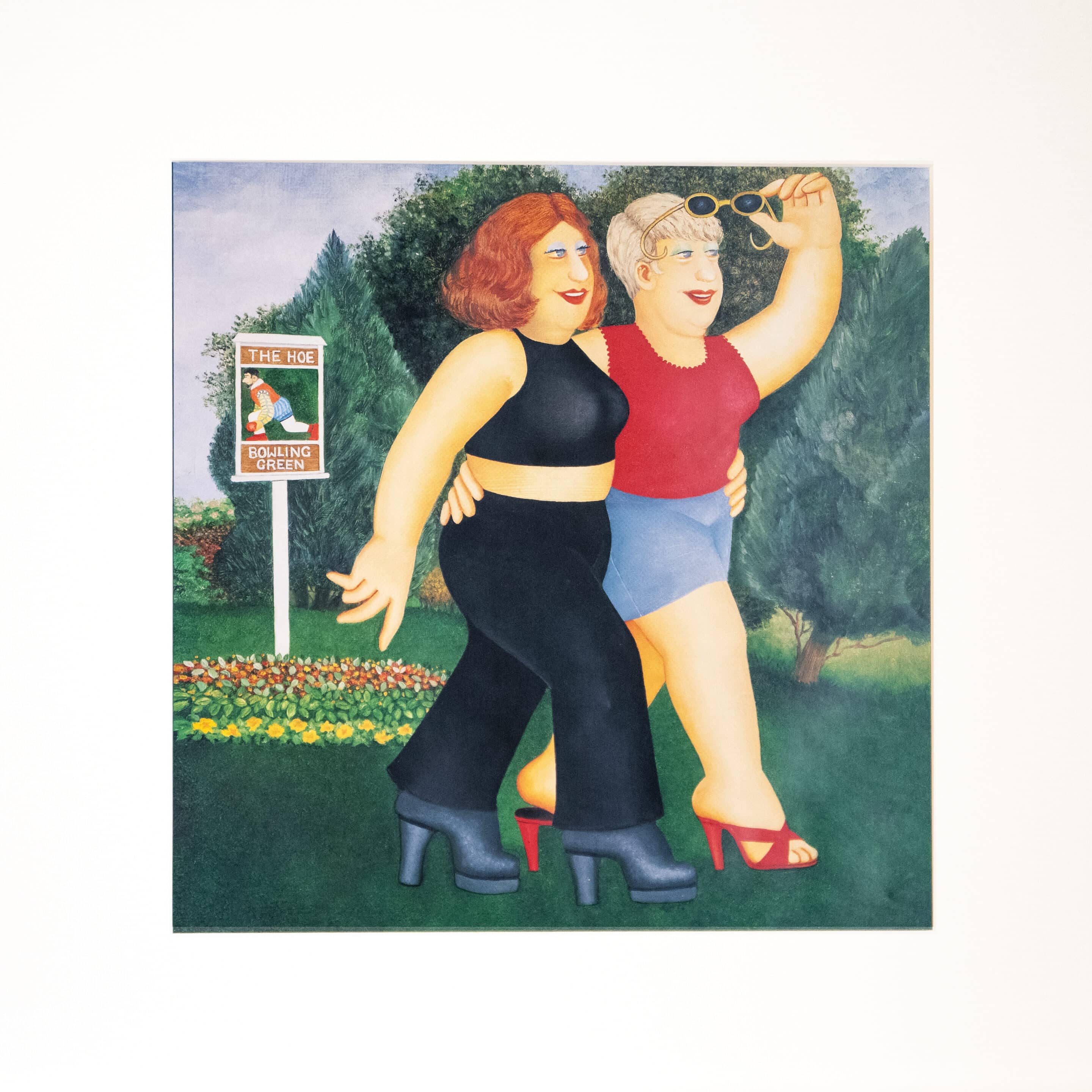 Girls on the Hoe Mounted Print