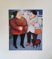Walkies Mounted Print
