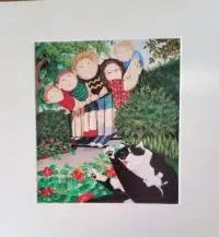 Watching Ruby Mounted Print