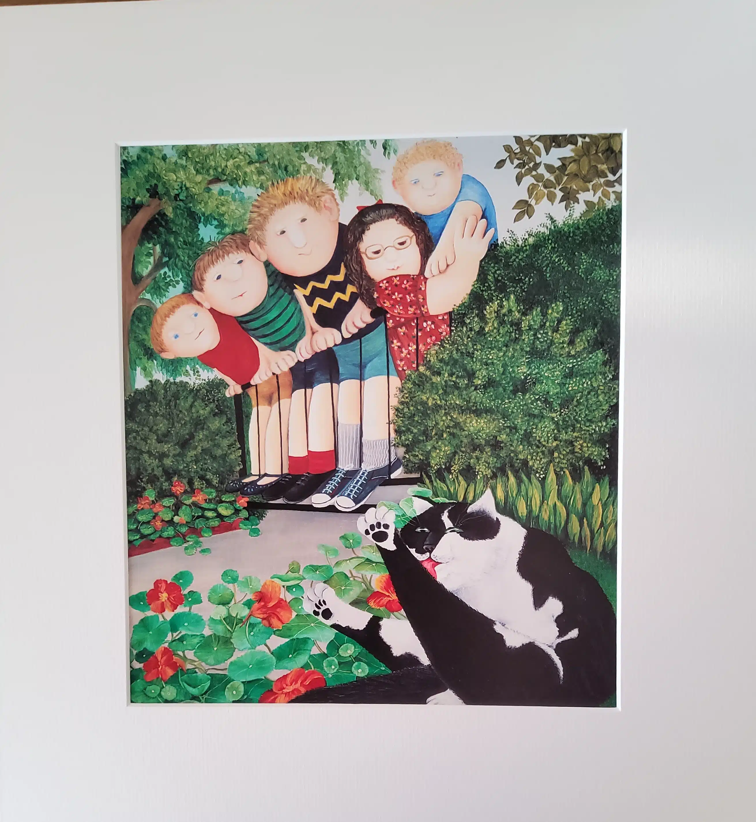 Watching Ruby Mounted Print