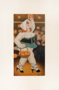 Big Julie as Nell Gwynne Mounted Print