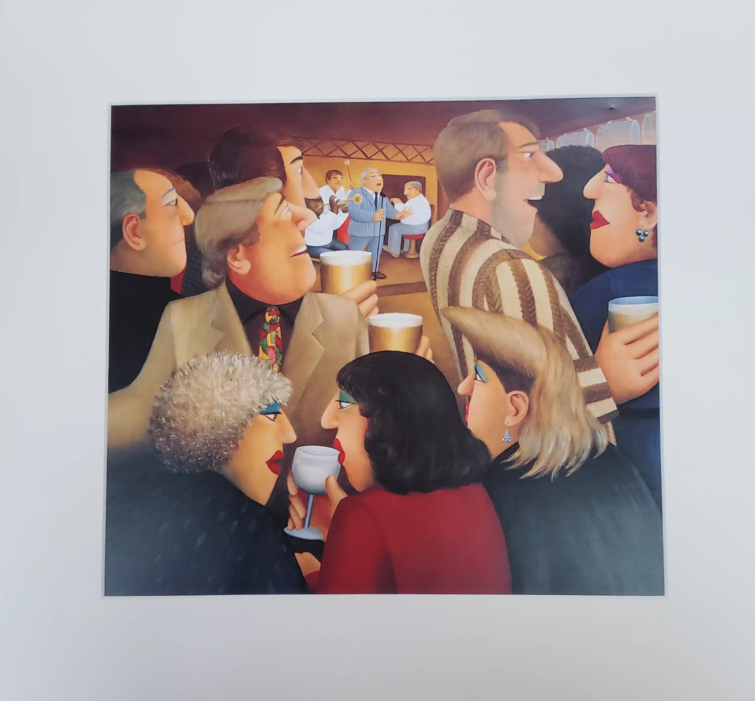 Jazz Pub Mounted Print