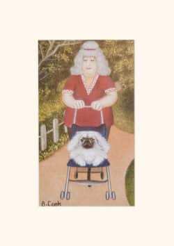 Strolling Mounted Print