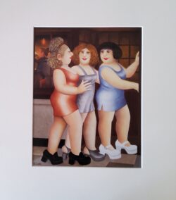 Satin Dresses Mounted Print