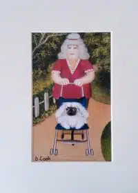 Strolling Mounted Print