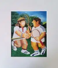 Tennis Mounted Print