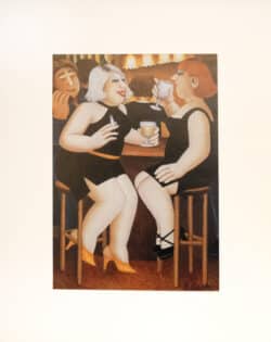 Bar Stools Mounted Print