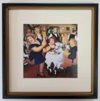 Dining Out Framed Print - Beryl Cook