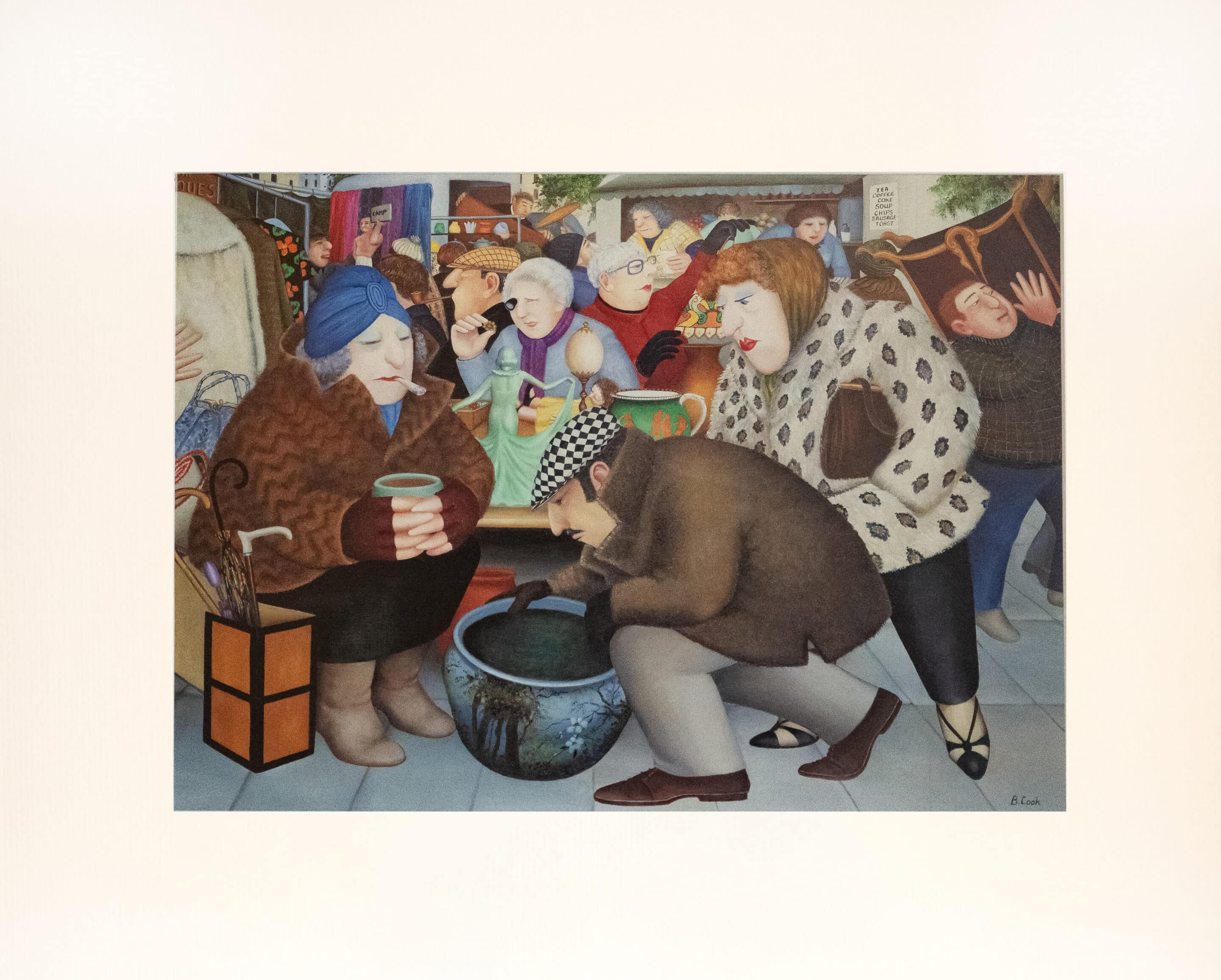 Bermondsey Market Mounted Print
